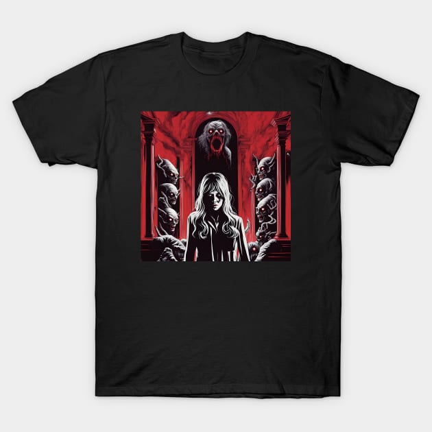 The Temple of Horror T-Shirt by Lyvershop